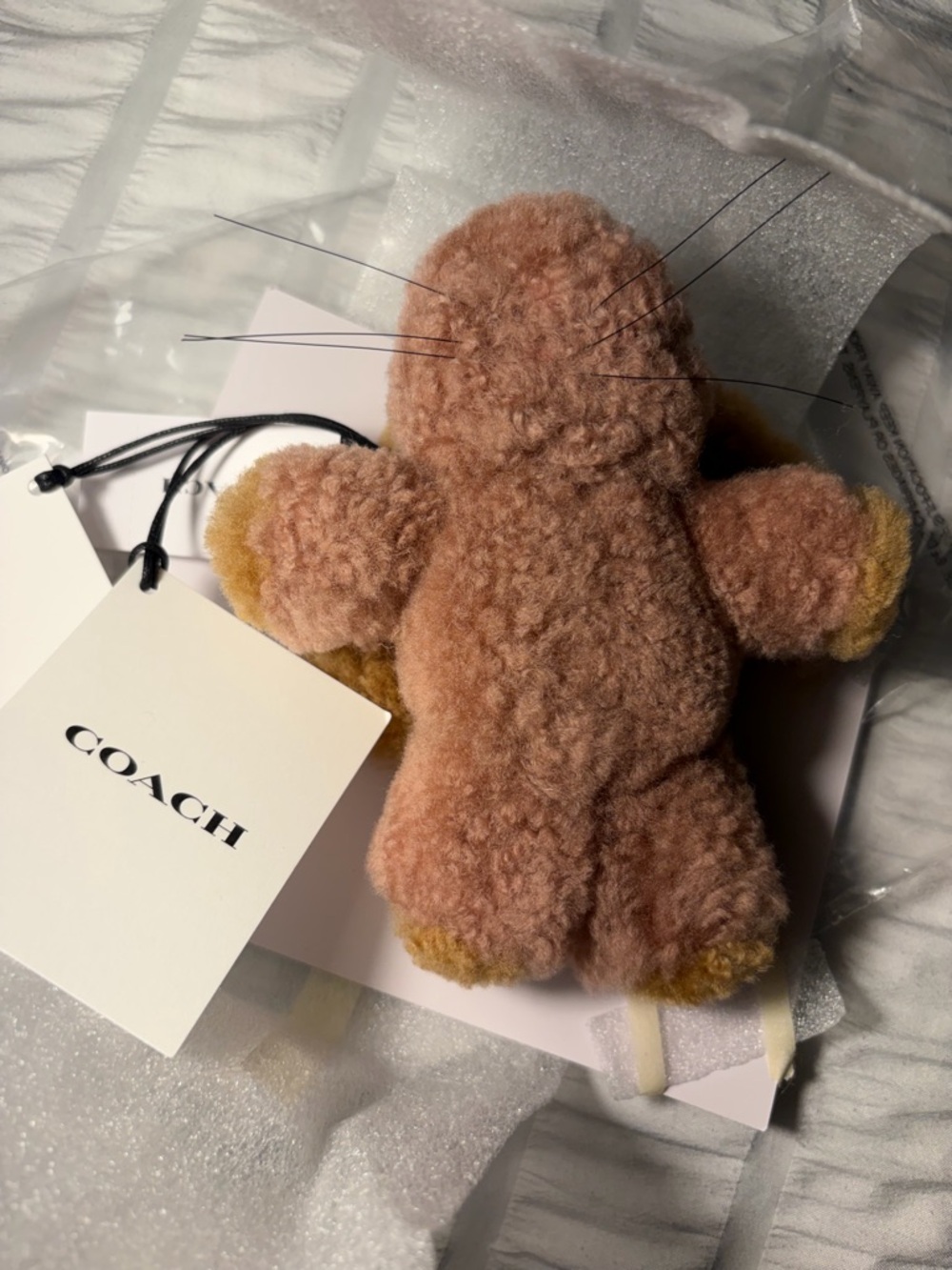 COACH Women's Floppy Bunny Shearling Shoe Charm - Pink NWT NIB - Picture 6 of 11